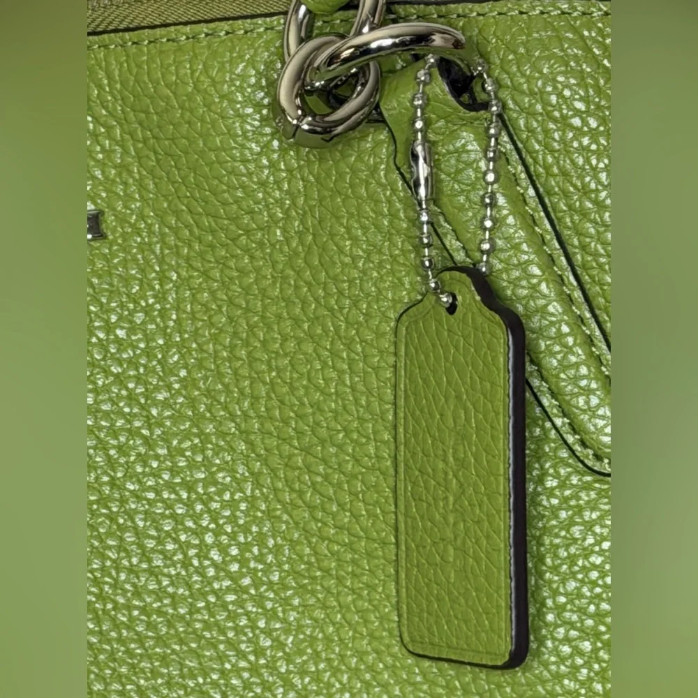 Coach Moss Green Leather Shoulder Bag - Picture 4 of 11